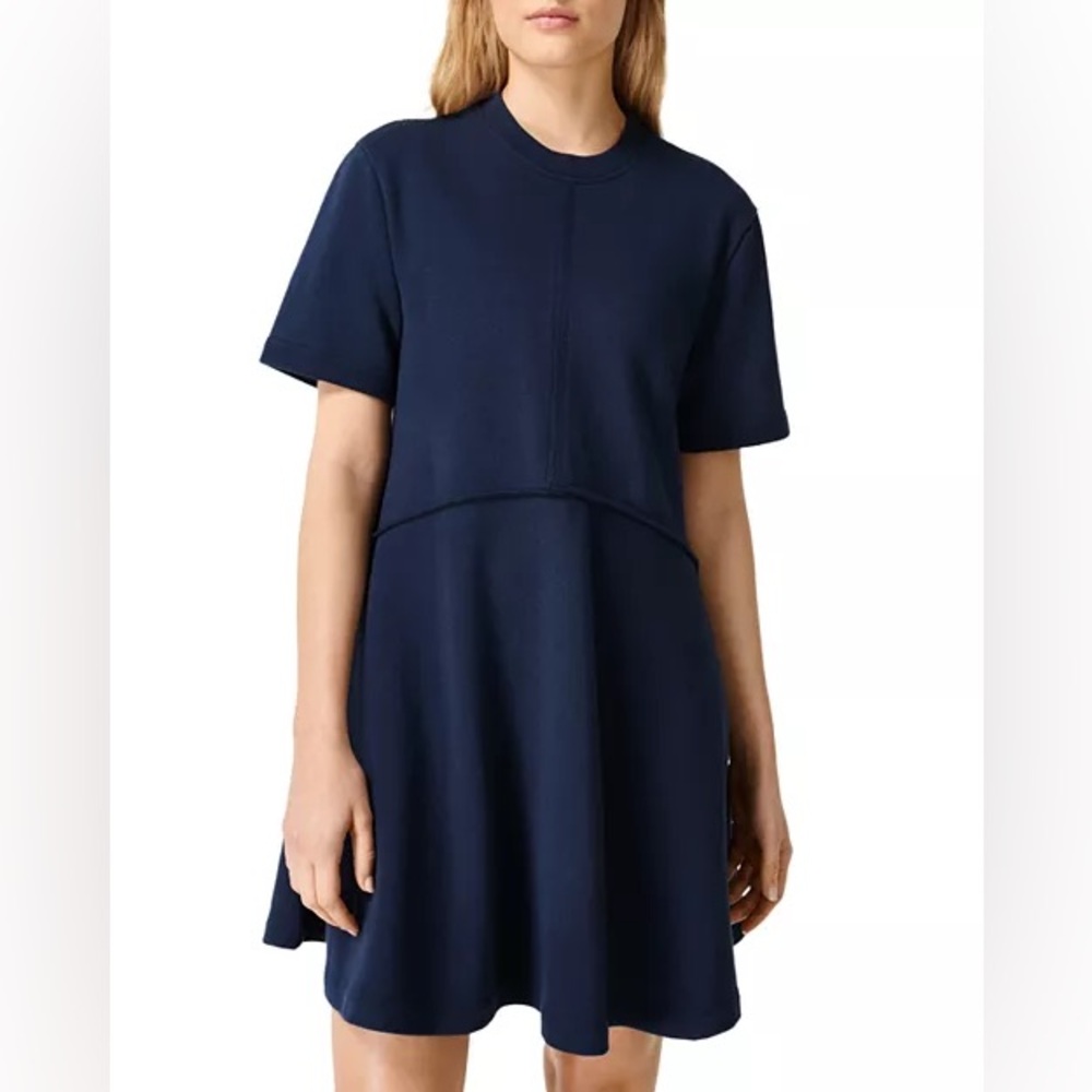 Sweaty Betty Revive Cotton Blend T-Shirt Dress‎ Navy Blue Size Large
